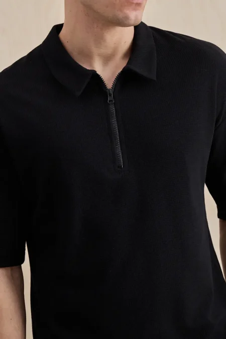 Polo half zip tee