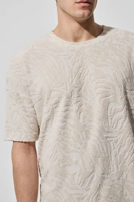 Terrycloth jacquard t-shirt